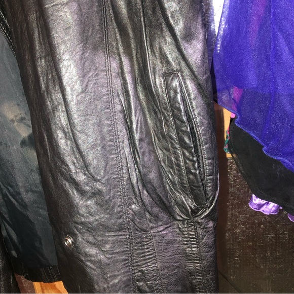 Y2K Vintage Wilson Leather Coat puff 80-90s style - Picture 9 of 10